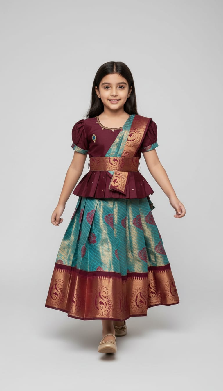 Traditional Pattu Pavadai Set