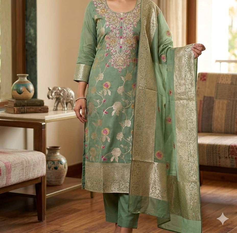 Premium Meenakari Kurti Set