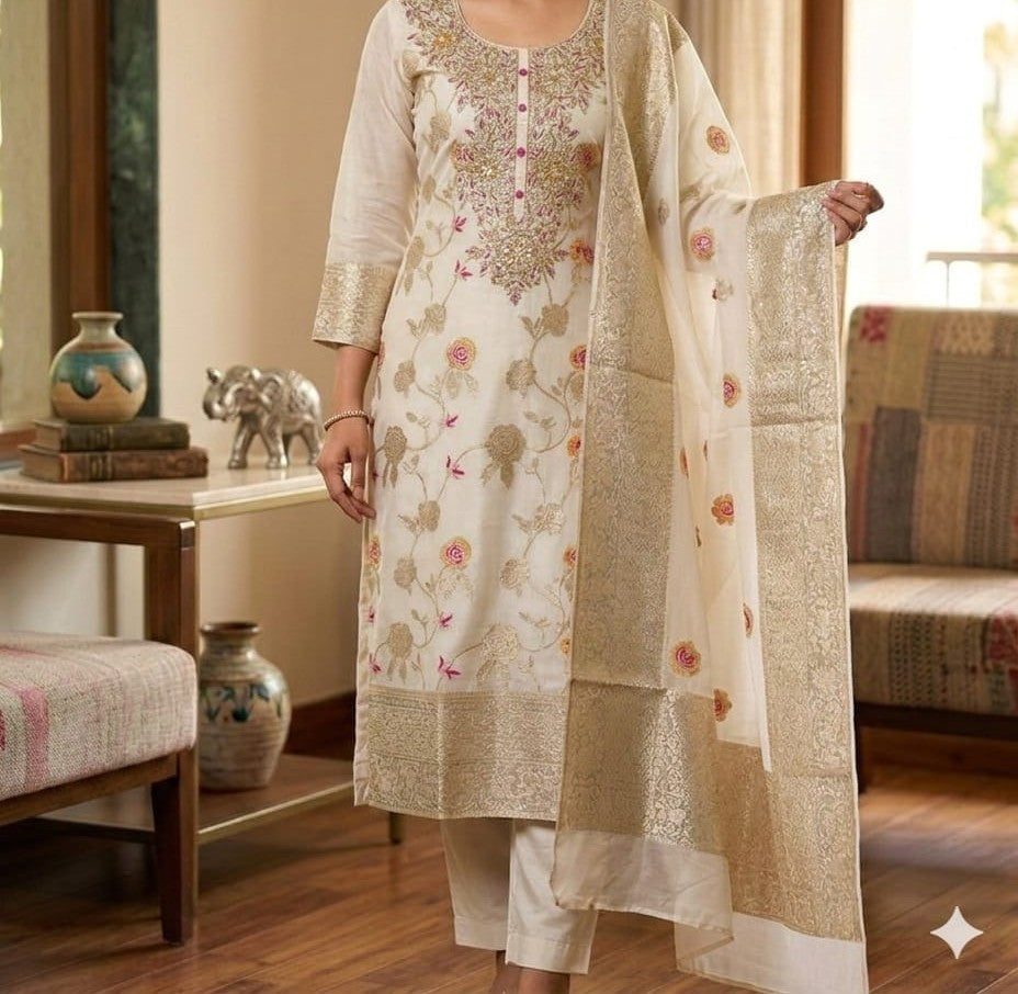 Premium Meenakari Kurti Set