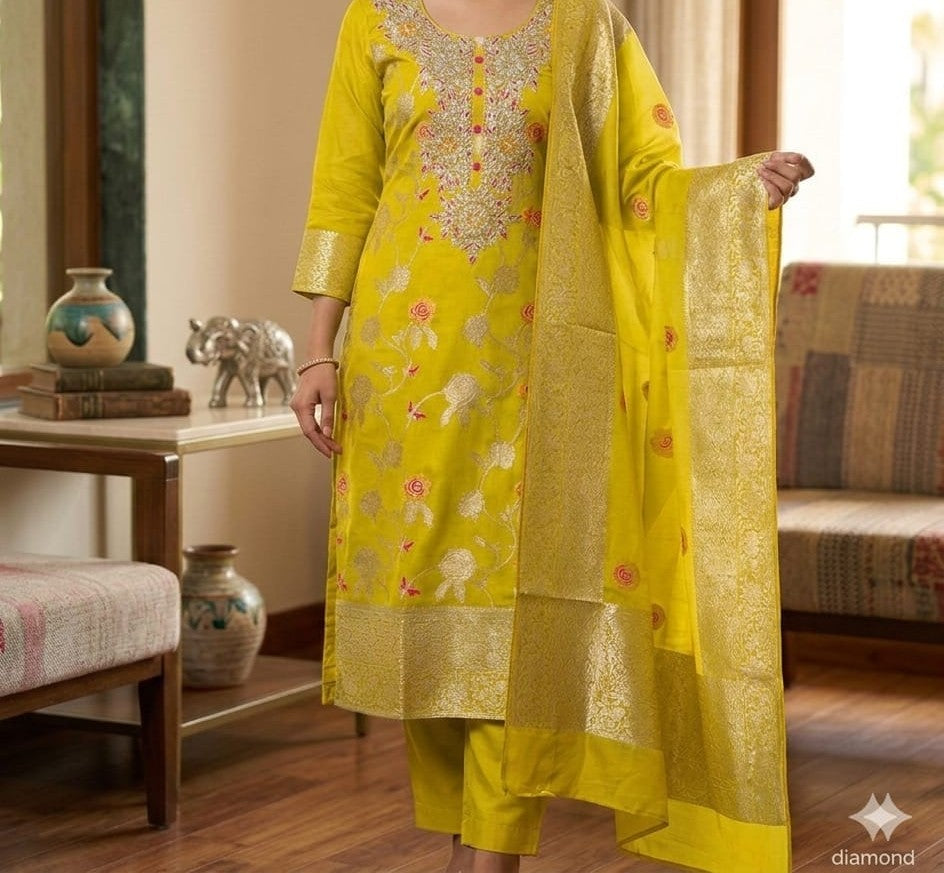 Premium Meenakari Kurti Set