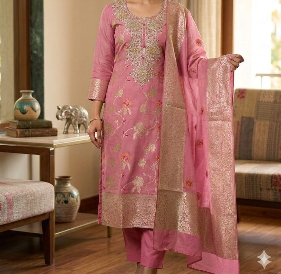 Premium Meenakari Kurti Set