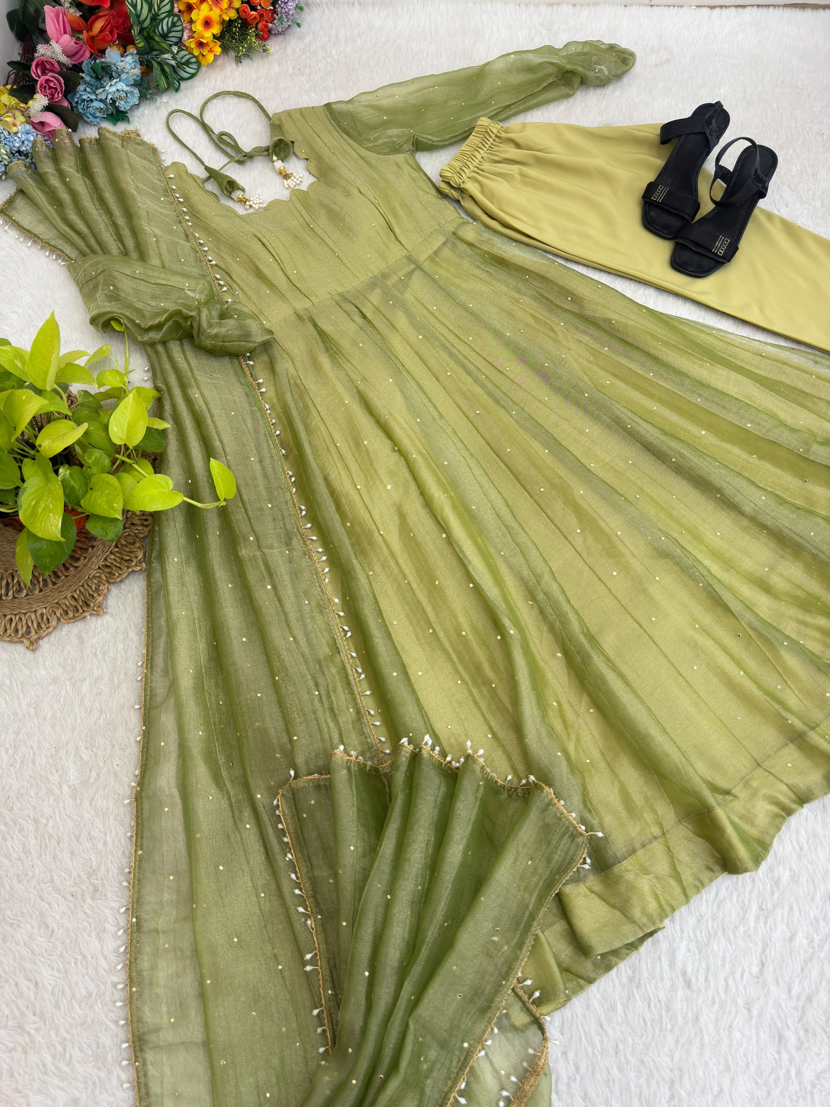 Salsa Silk Gown Set