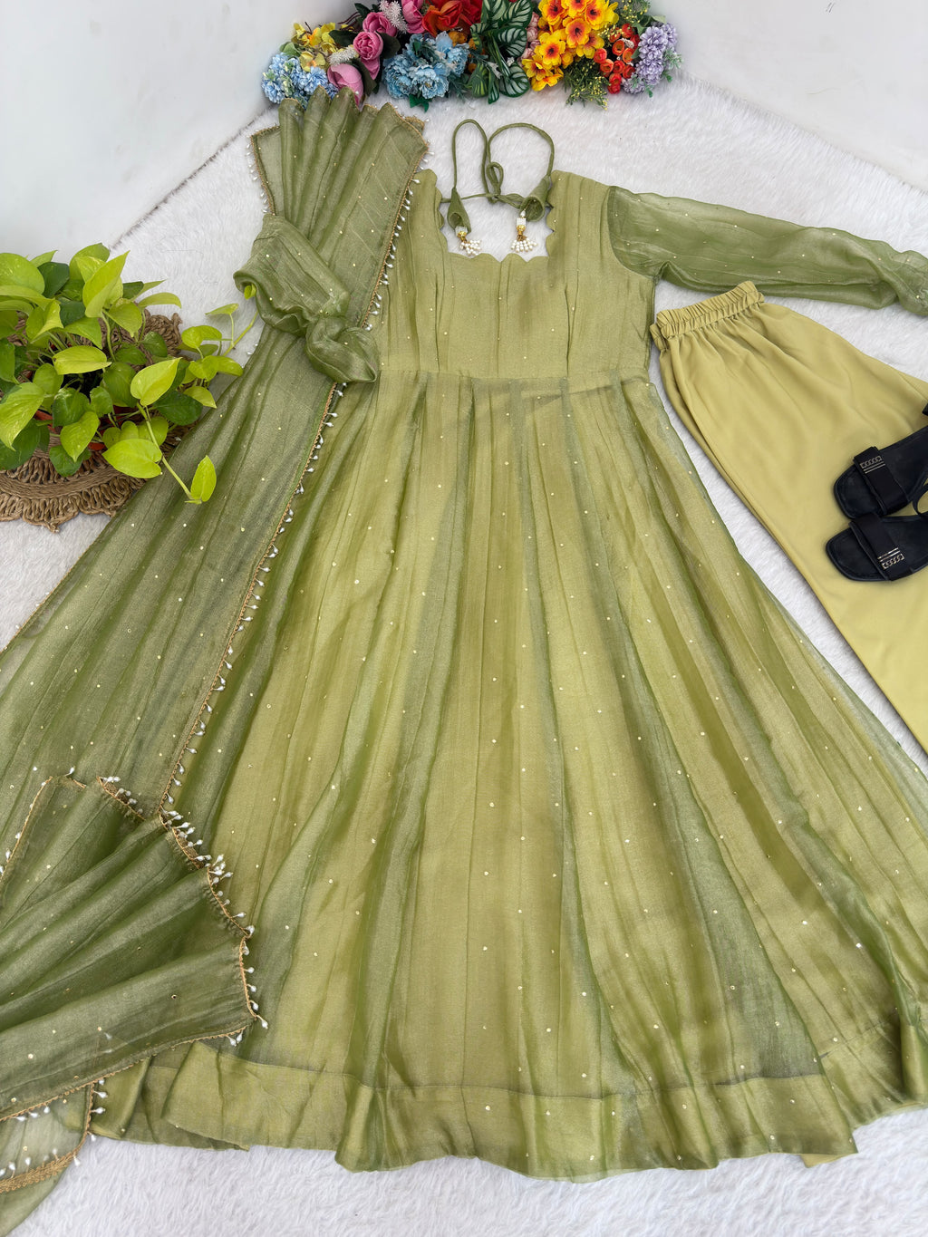 Salsa Silk Gown Set