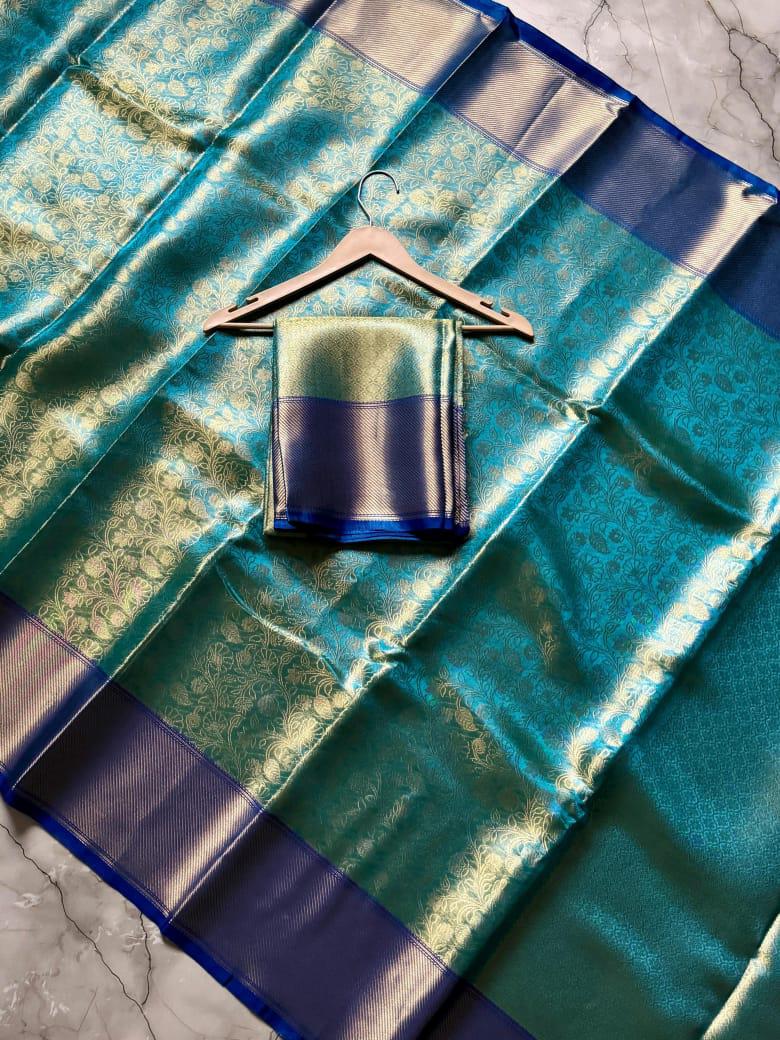 Party Wear Semi Tissue Silk Saree
