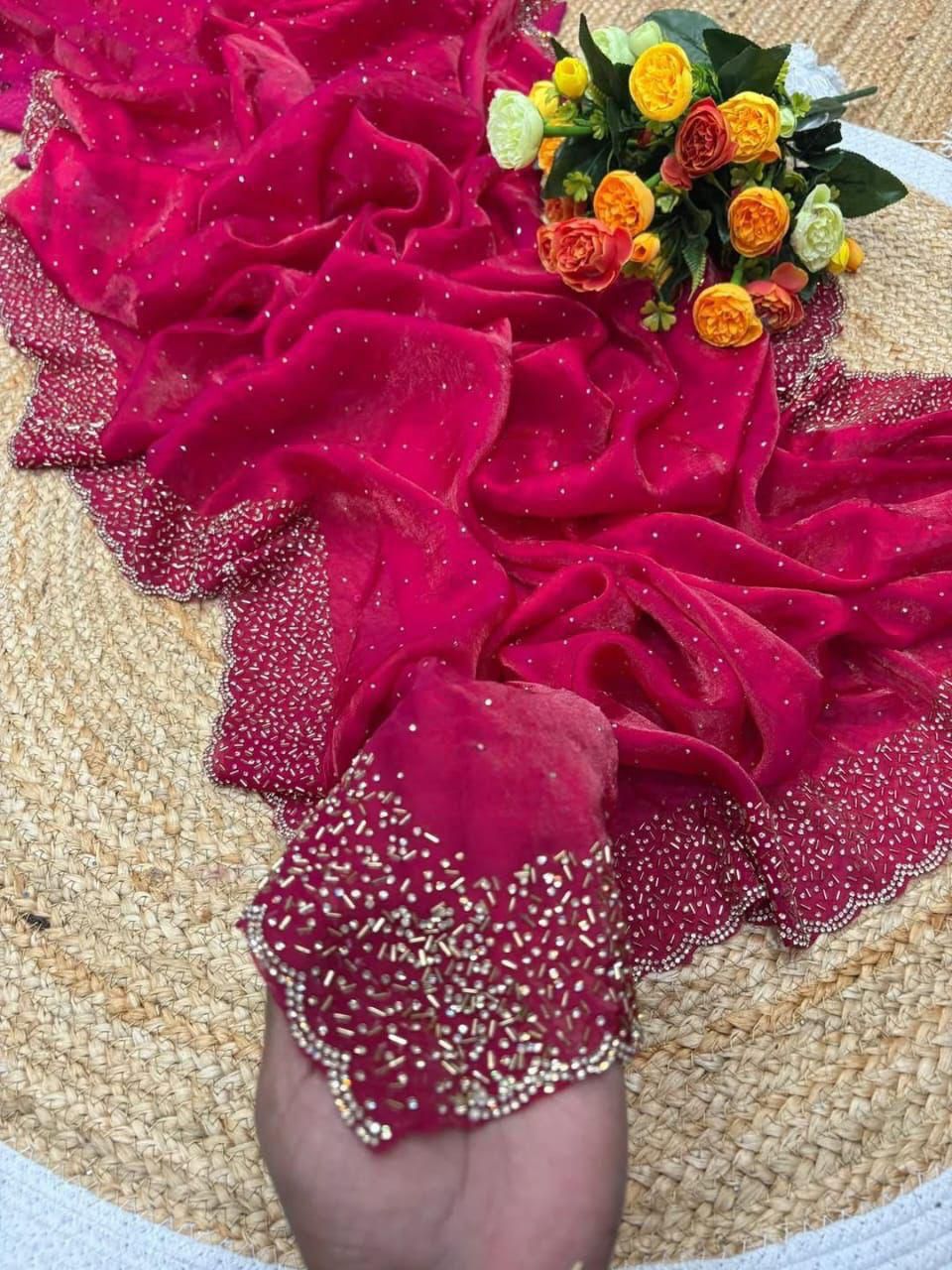 Designer Space Silk Saree