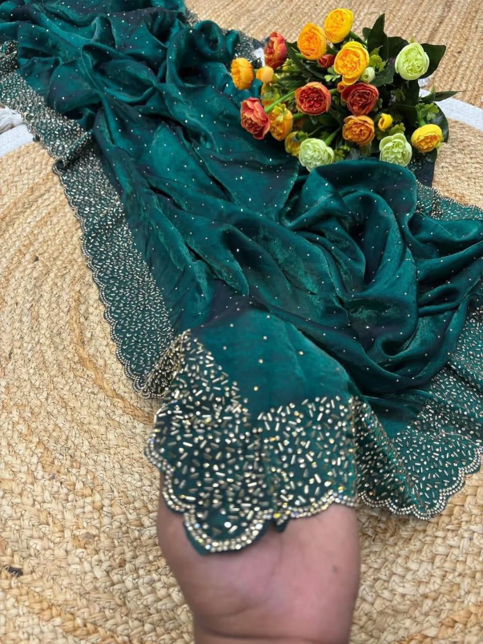 Designer Space Silk Saree