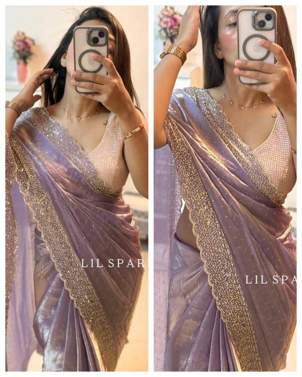 Designer Space Silk Saree