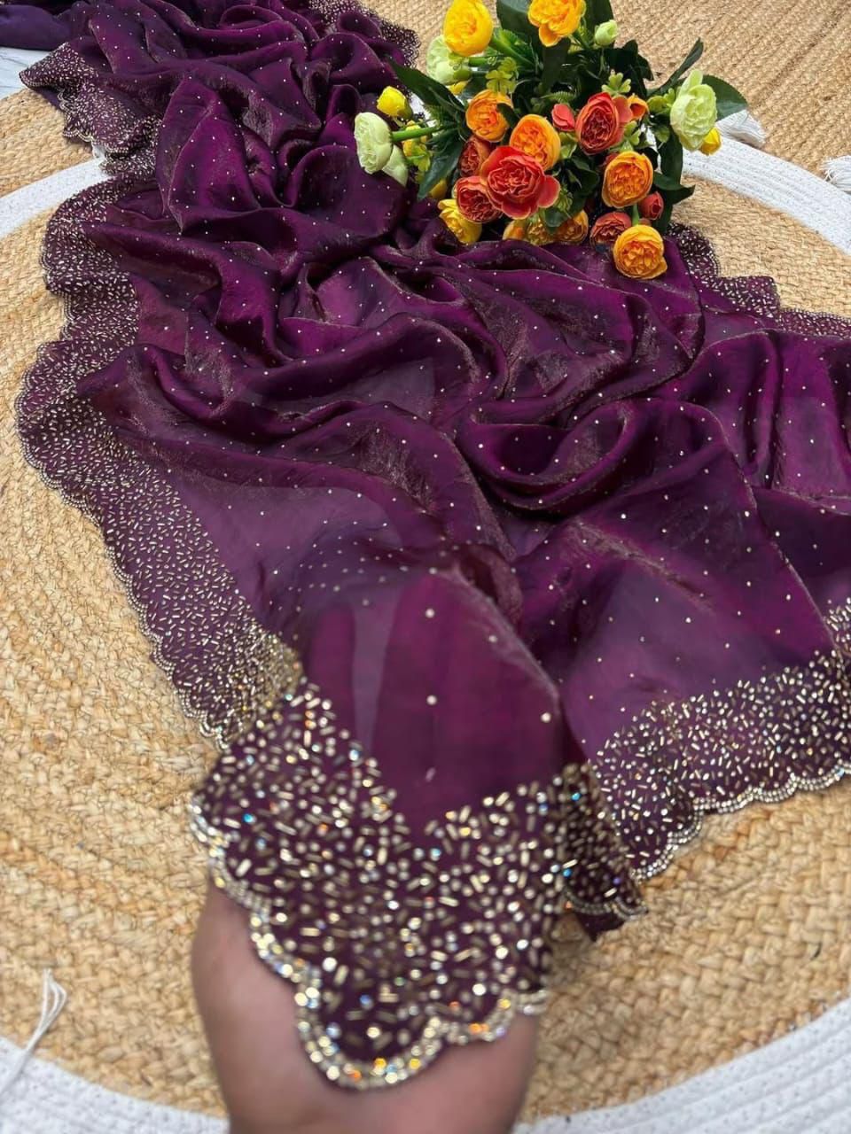 Designer Space Silk Saree