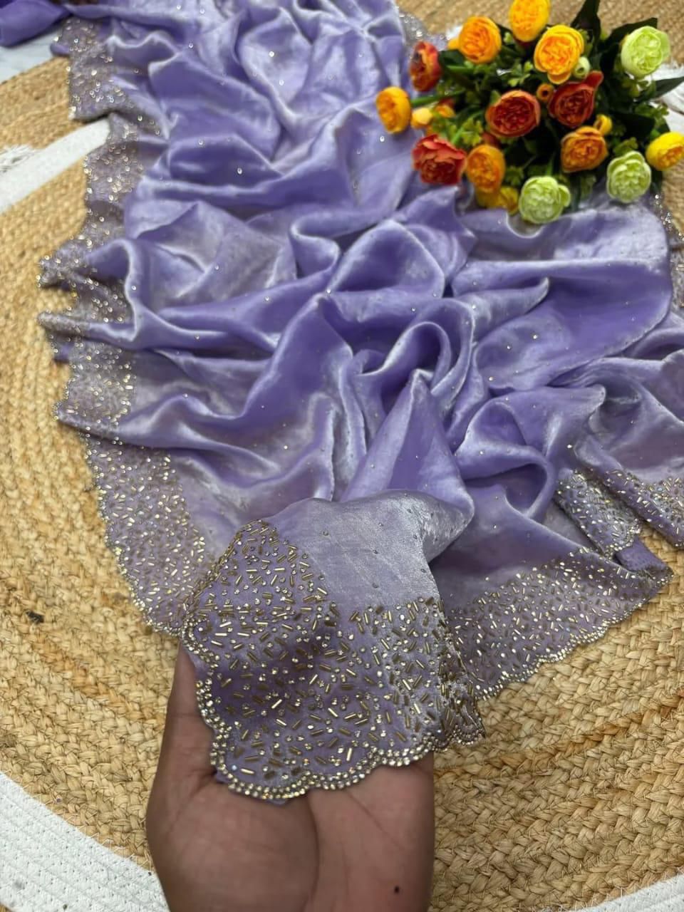 Designer Space Silk Saree