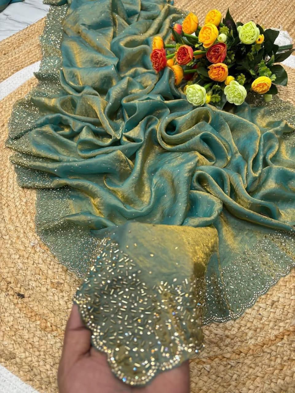 Designer Space Silk Saree