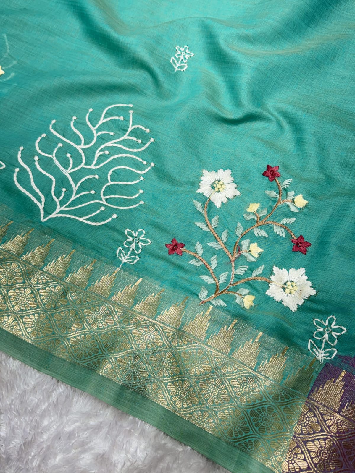 Designer Tussar Cotton Saree