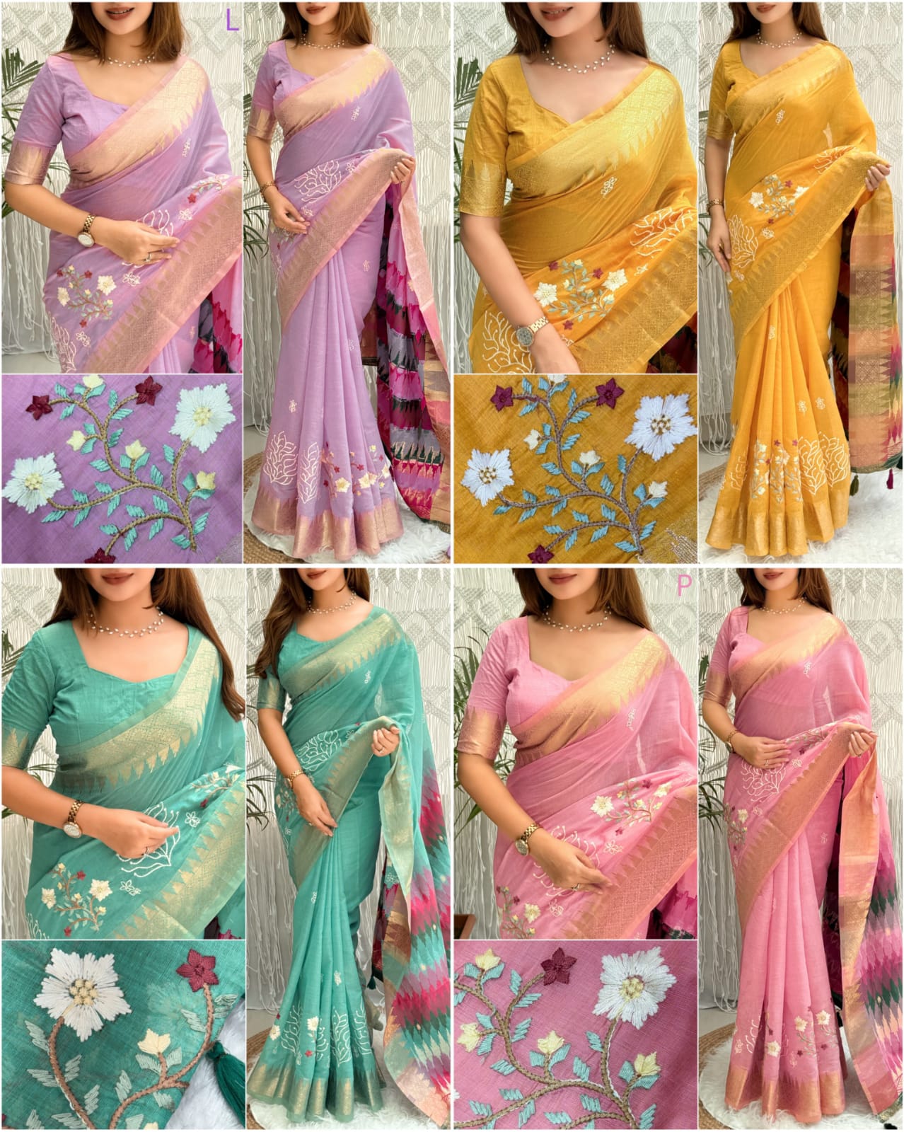 Designer Tussar Cotton Saree