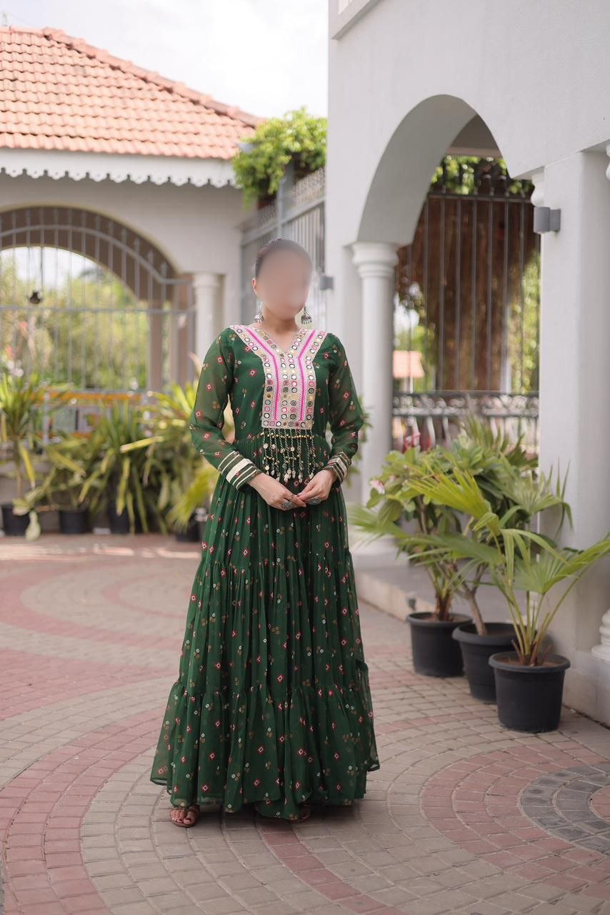 Laheriya Print Georgette Gown