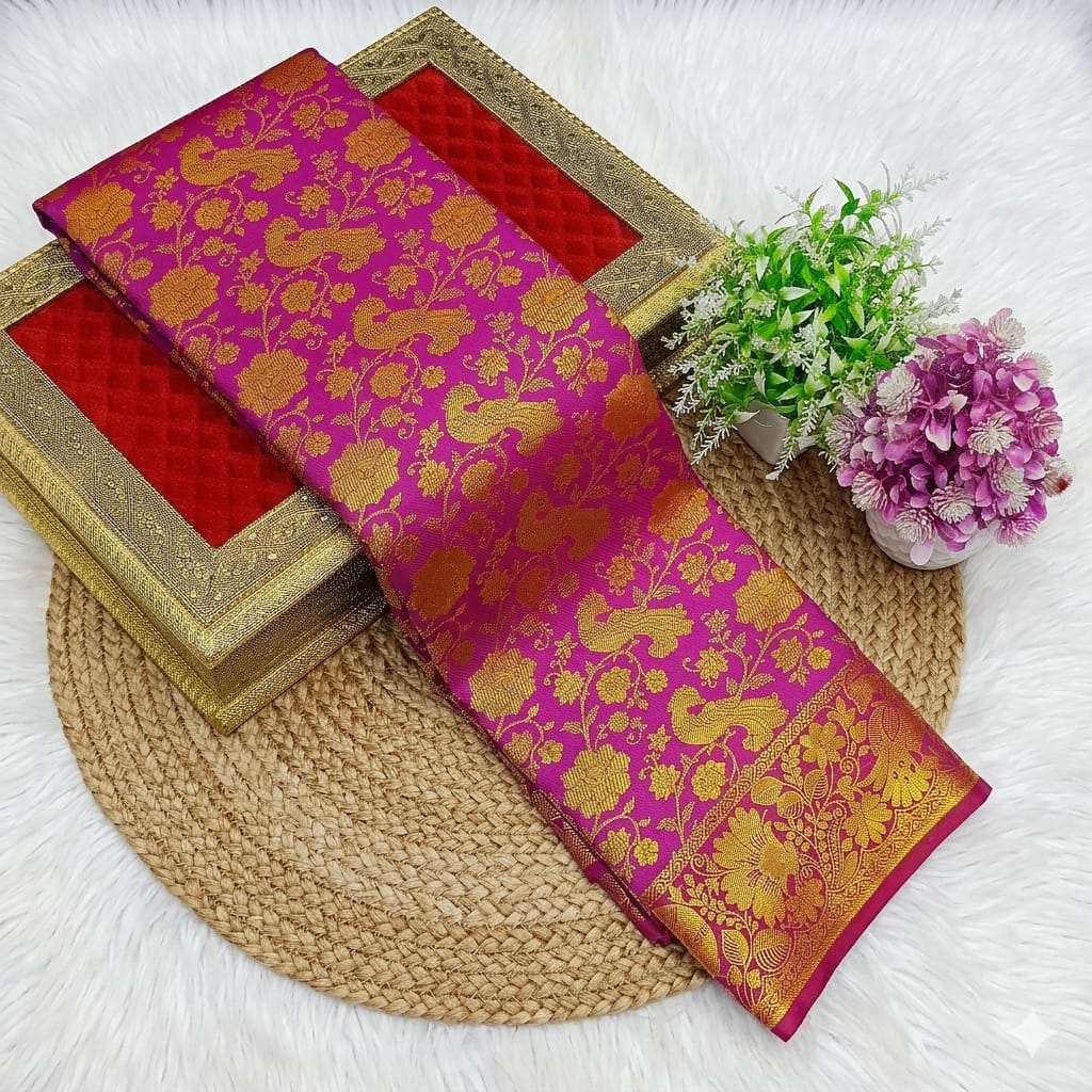 Samuthrika/Vasthrukala Bridal Fancy Silk Saree
