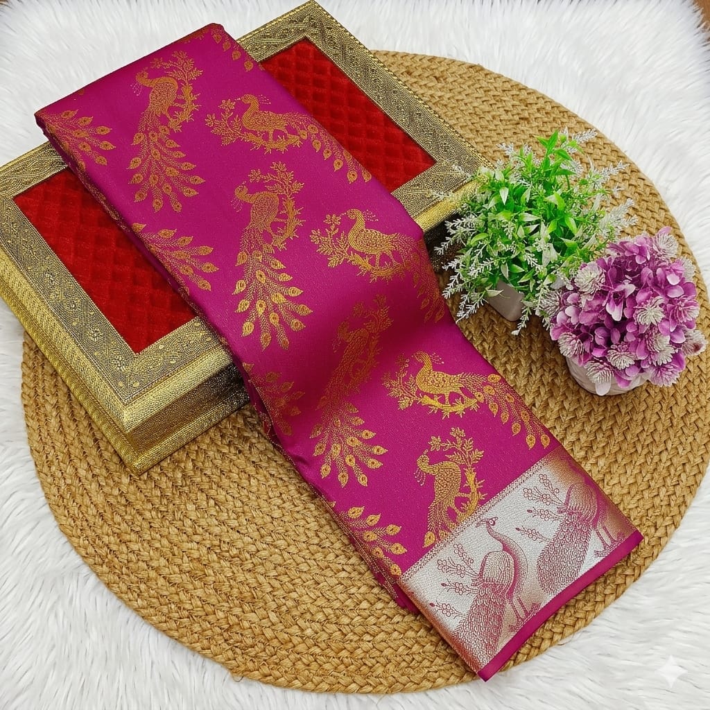 Samuthrika/Vasthrukala Bridal Fancy Silk Saree