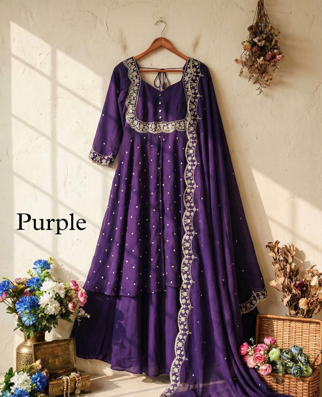 Designer Cape & Skirt Set