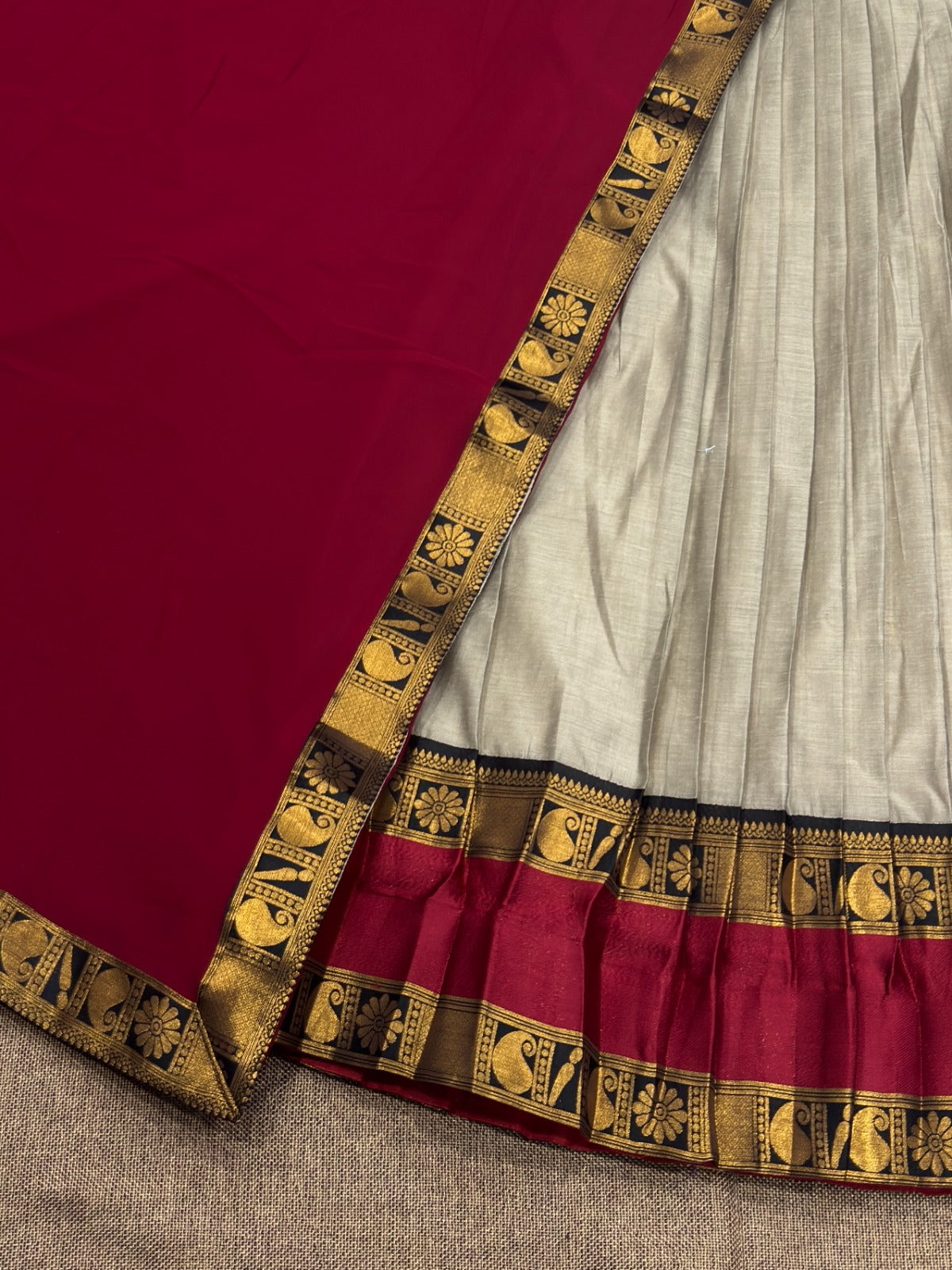 Kanjivaram Cotton Silk Lehenga Set