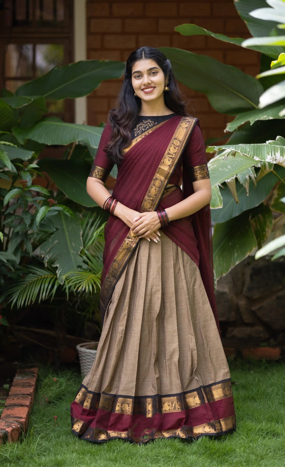 Kanjivaram Cotton Silk Lehenga Set