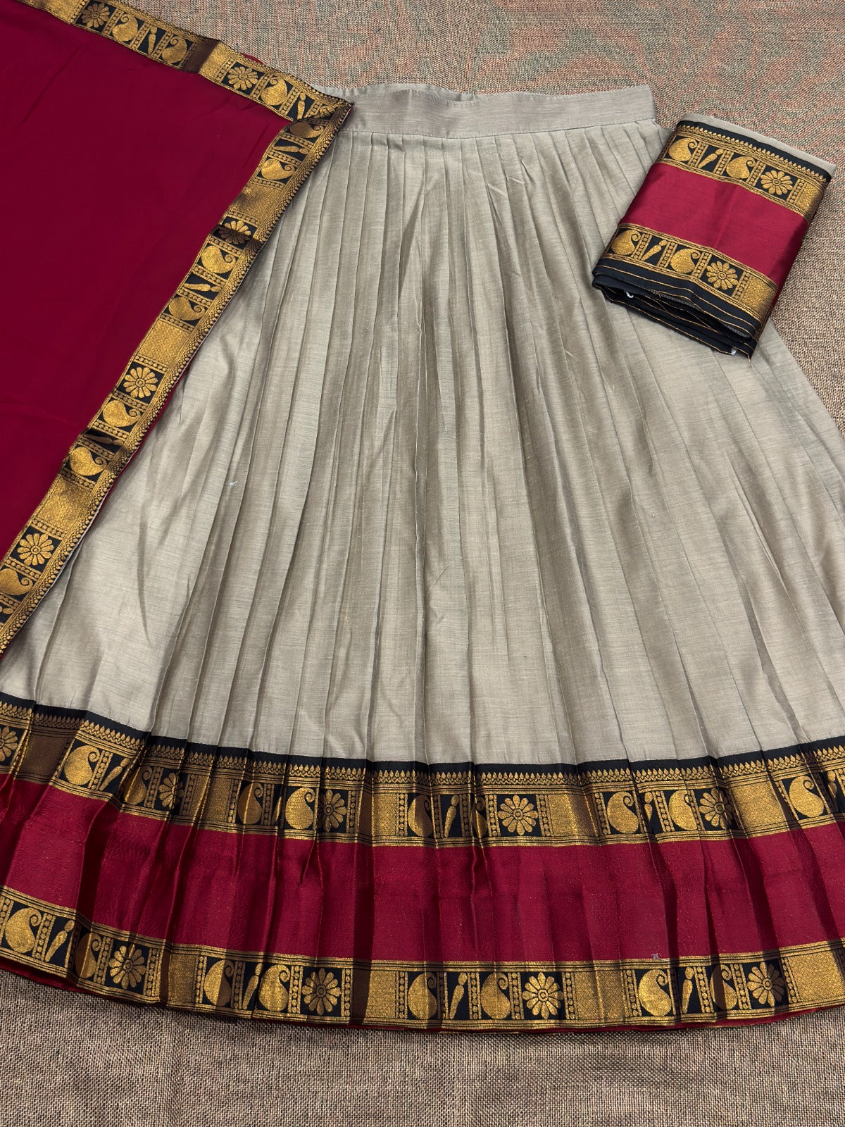 Kanjivaram Cotton Silk Lehenga Set