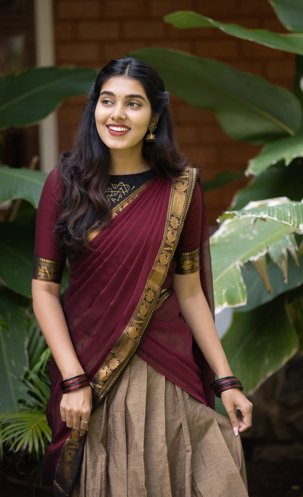 Kanjivaram Cotton Silk Lehenga Set