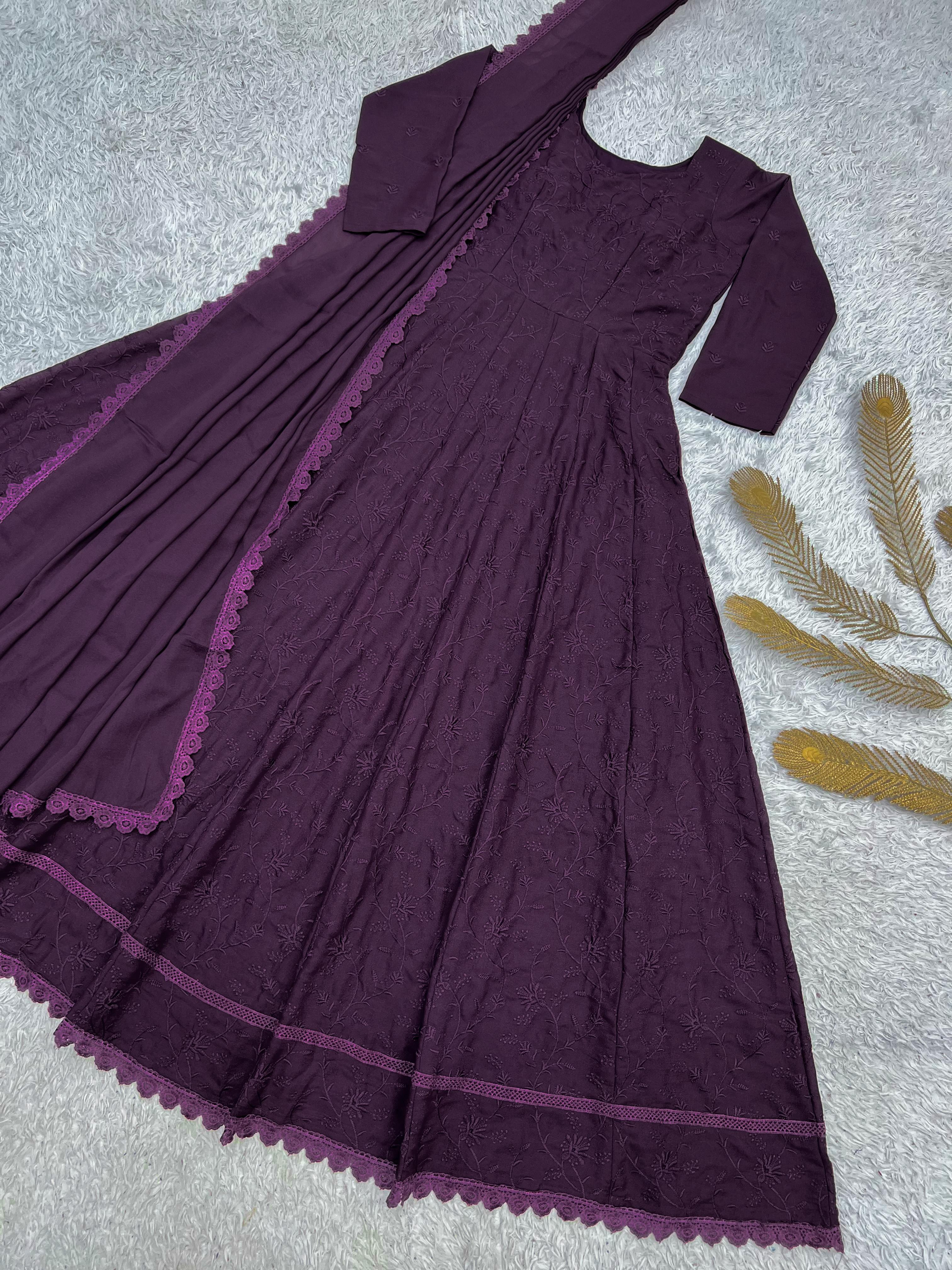 Designer Gown with Dupatta Set