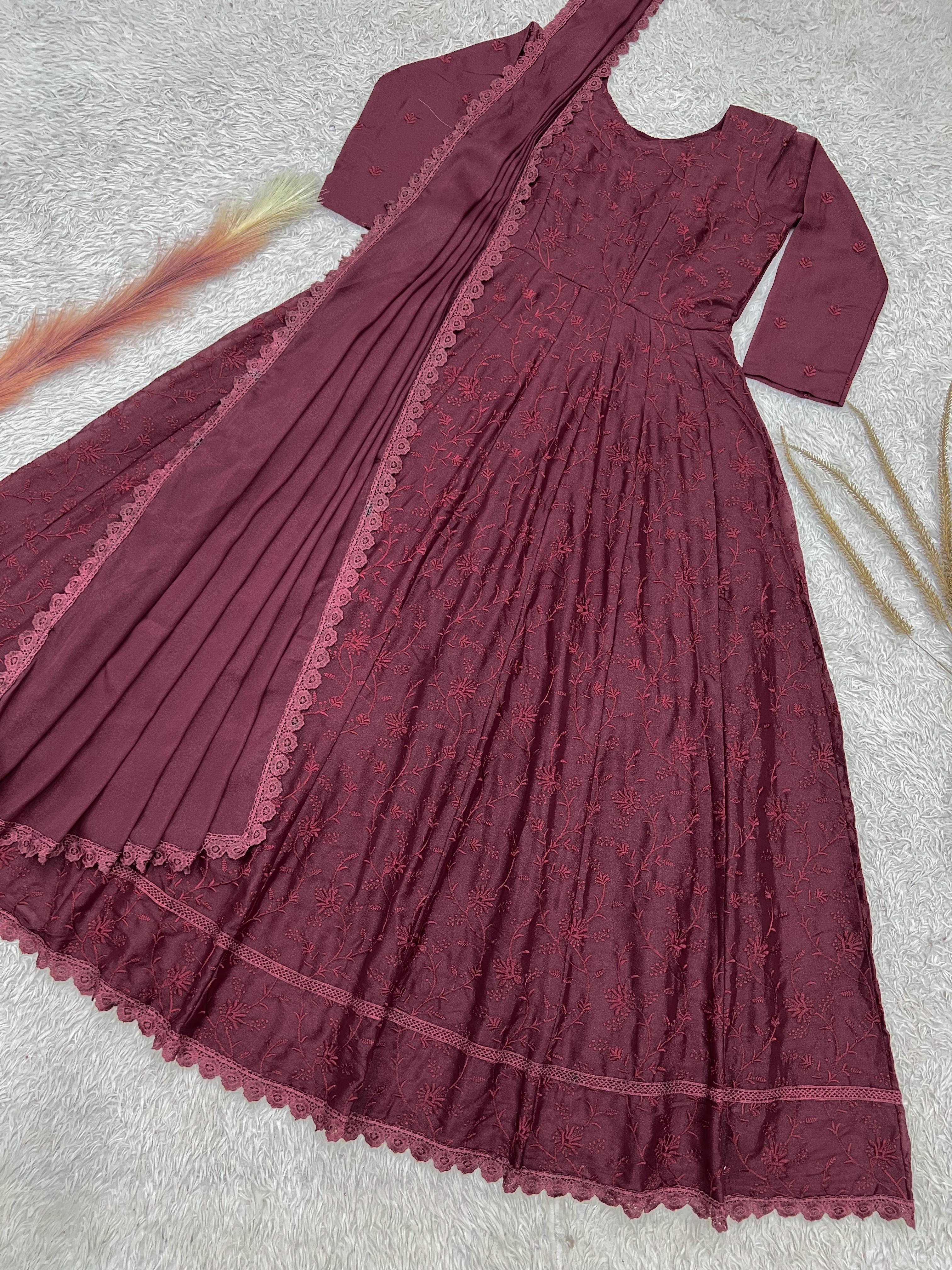 Designer Gown with Dupatta Set