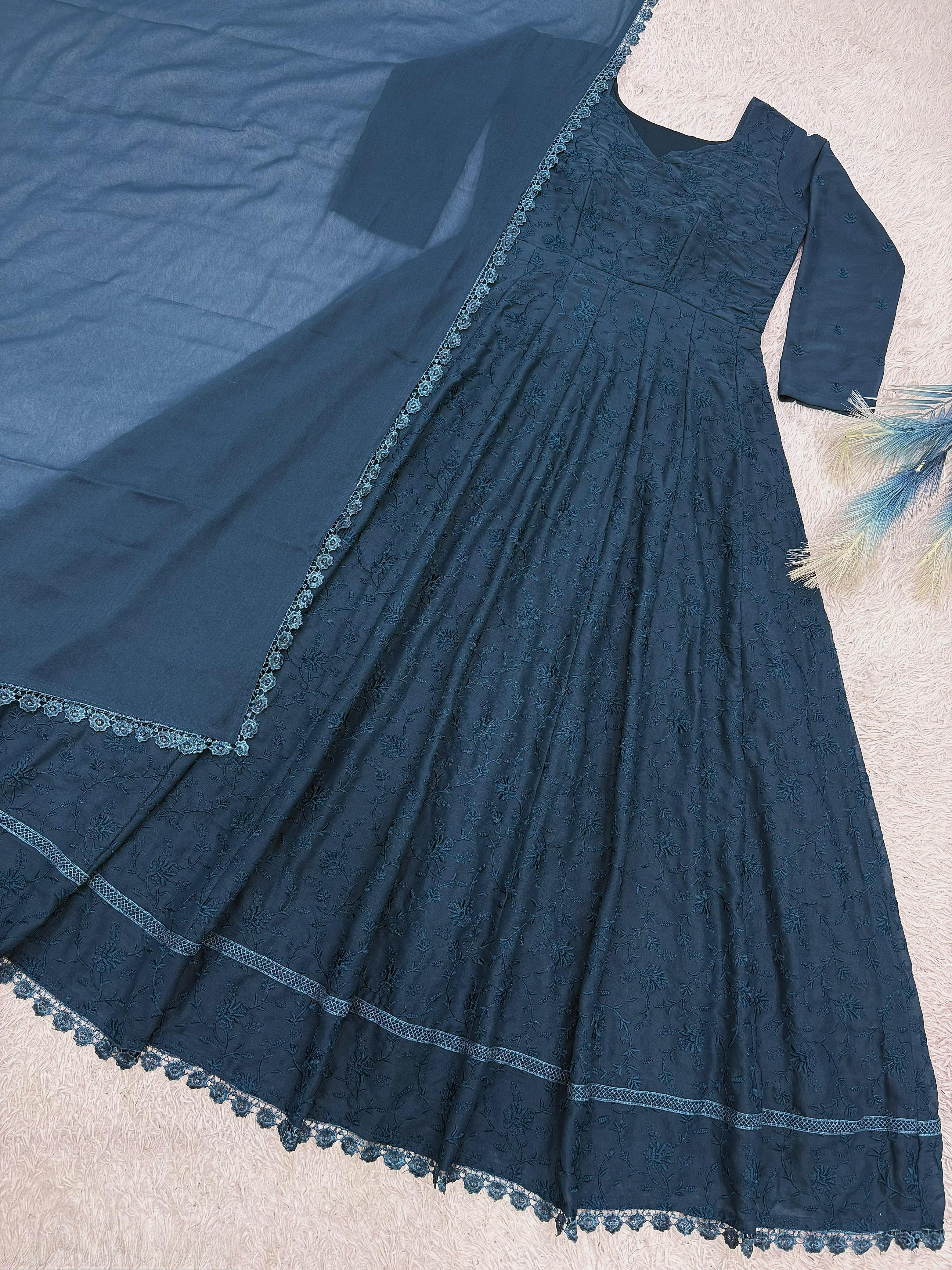 Designer Gown with Dupatta Set