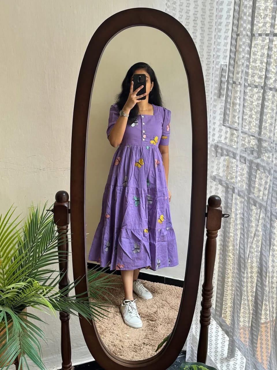 Printed Rayon Gown