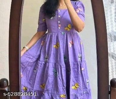 Printed Rayon Gown