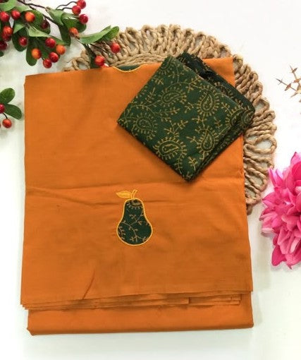 Southcottonix Applique Work Saree