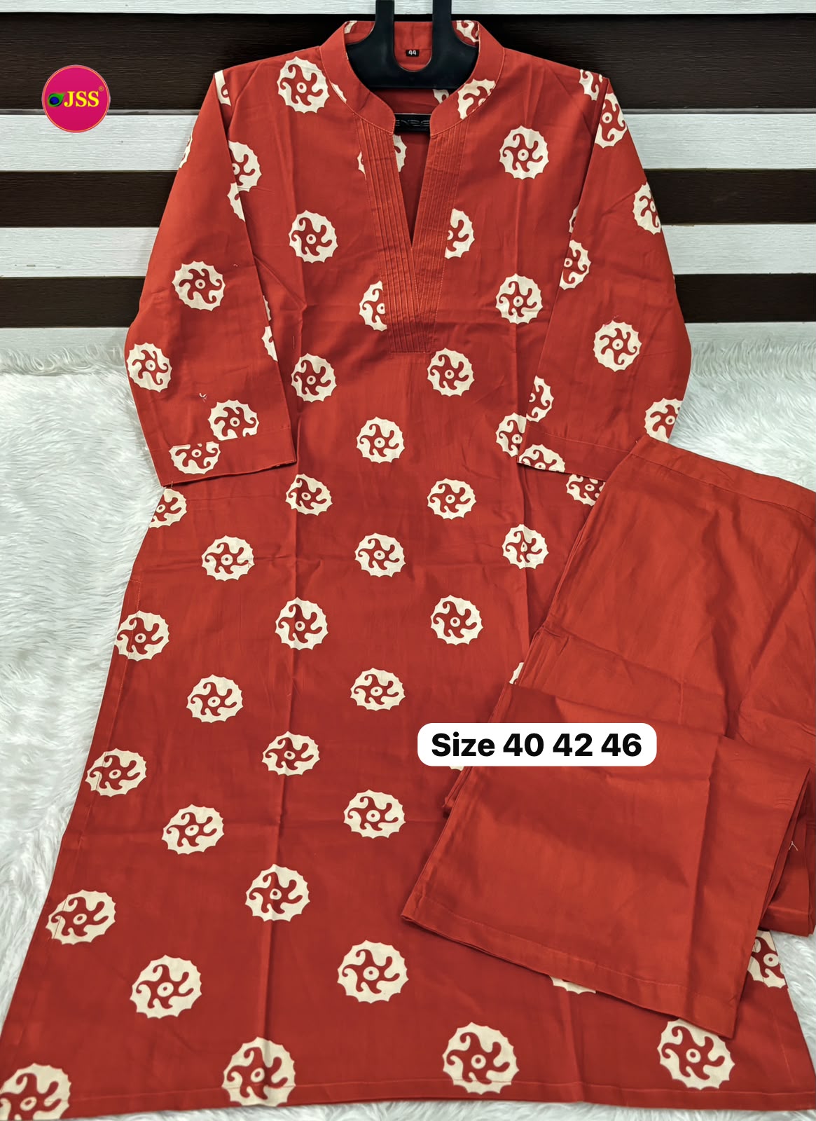 Cotton Straight Cut Kurti, Pant Set