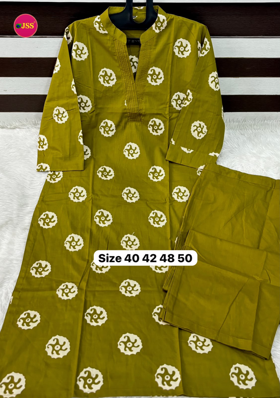 Cotton Straight Cut Kurti, Pant Set