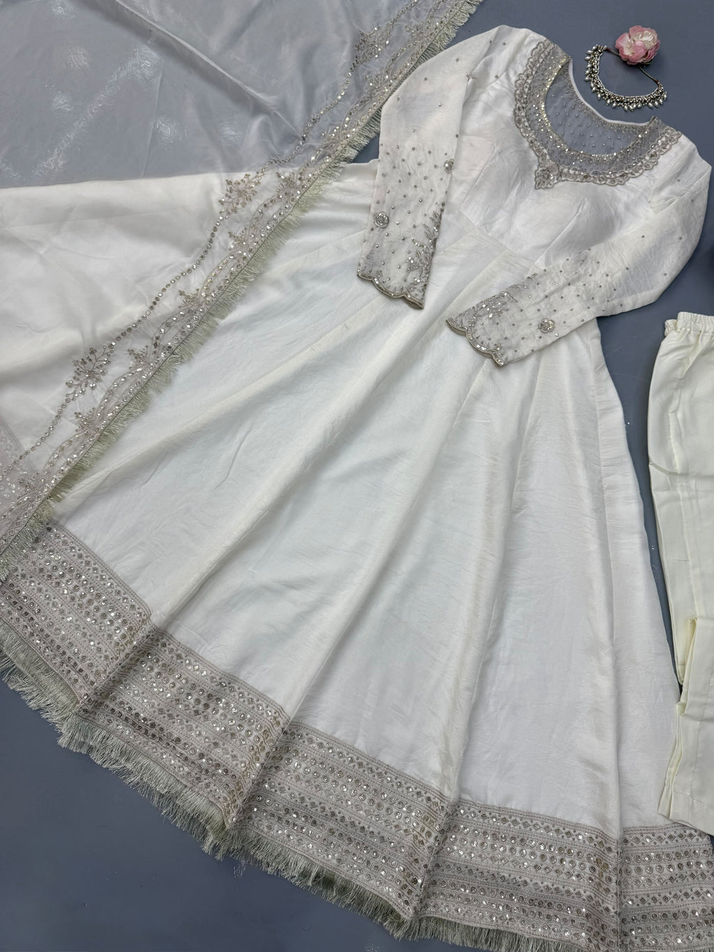 Vichitra Anarkali Dupatta Pant Set