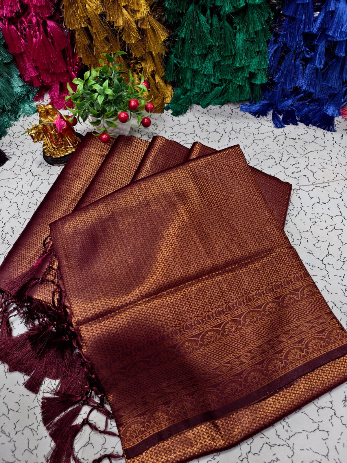 Premium Copper Softy Saree