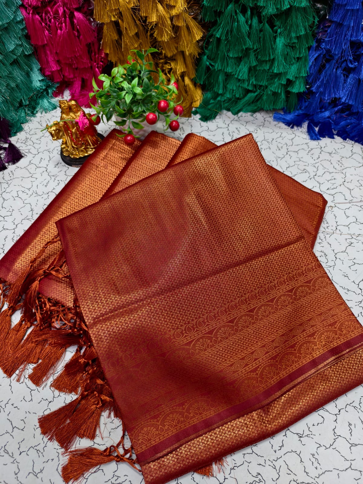 Premium Copper Softy Saree