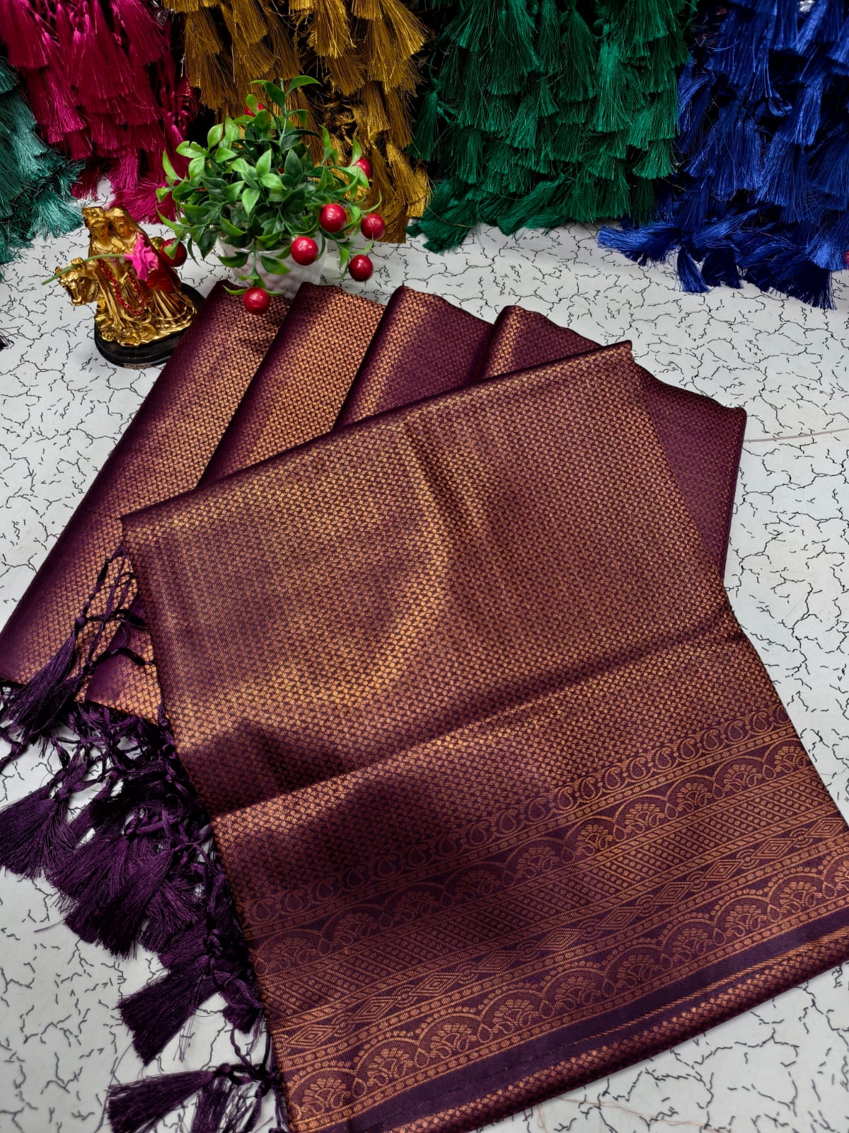 Premium Copper Softy Saree