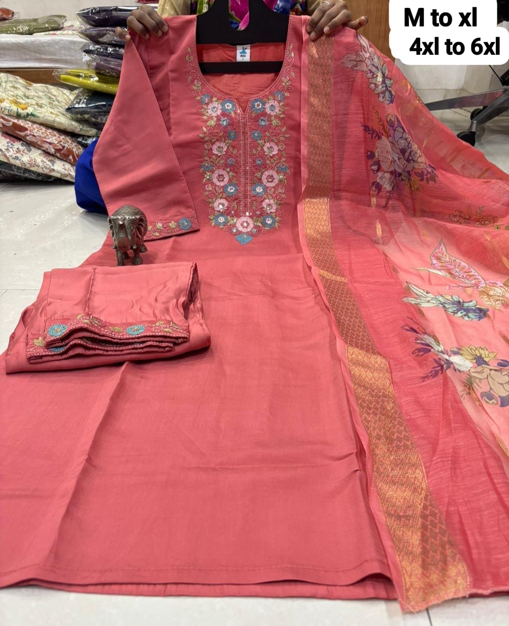 Heavy Soft Maslin Kurti Set