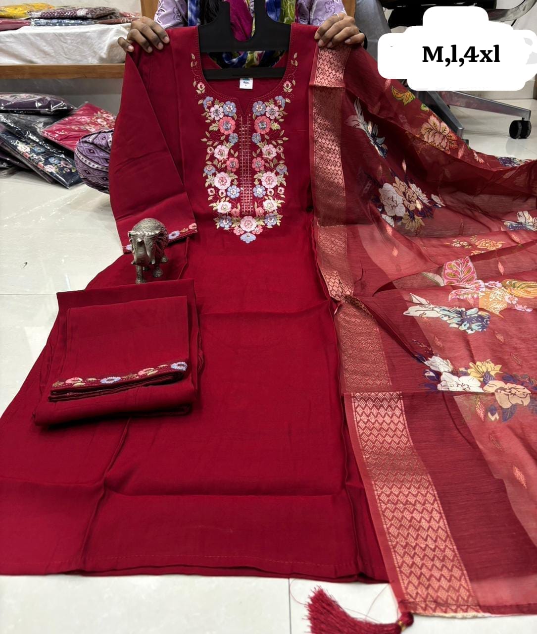 Heavy Soft Maslin Kurti Set
