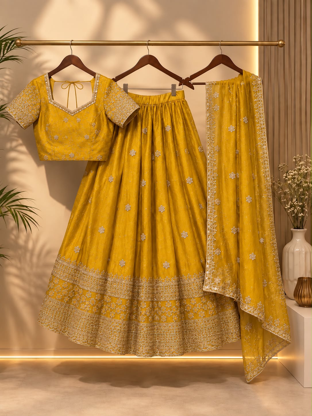Space Silk Jacquard Lehenga Set