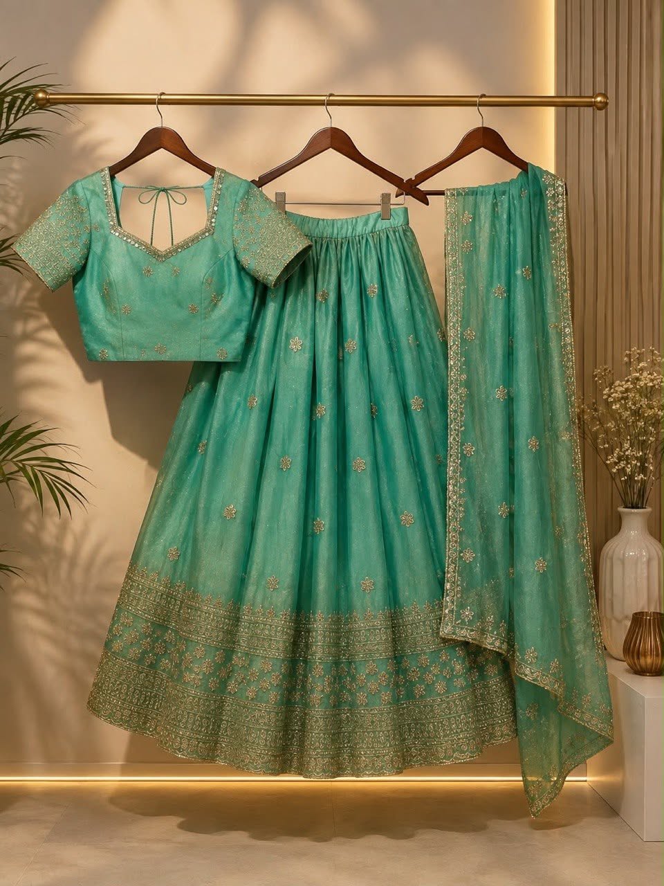 Space Silk Jacquard Lehenga Set