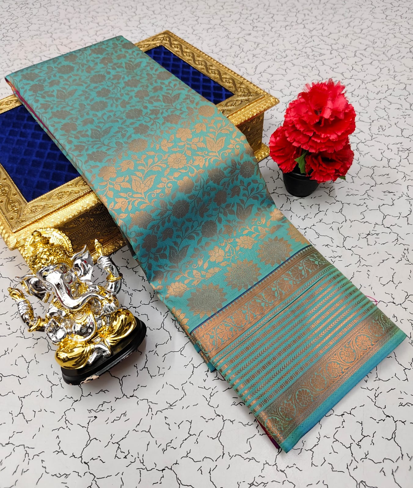 Samuthrika/Vasthrakala Fancy Silk Bridal Saree