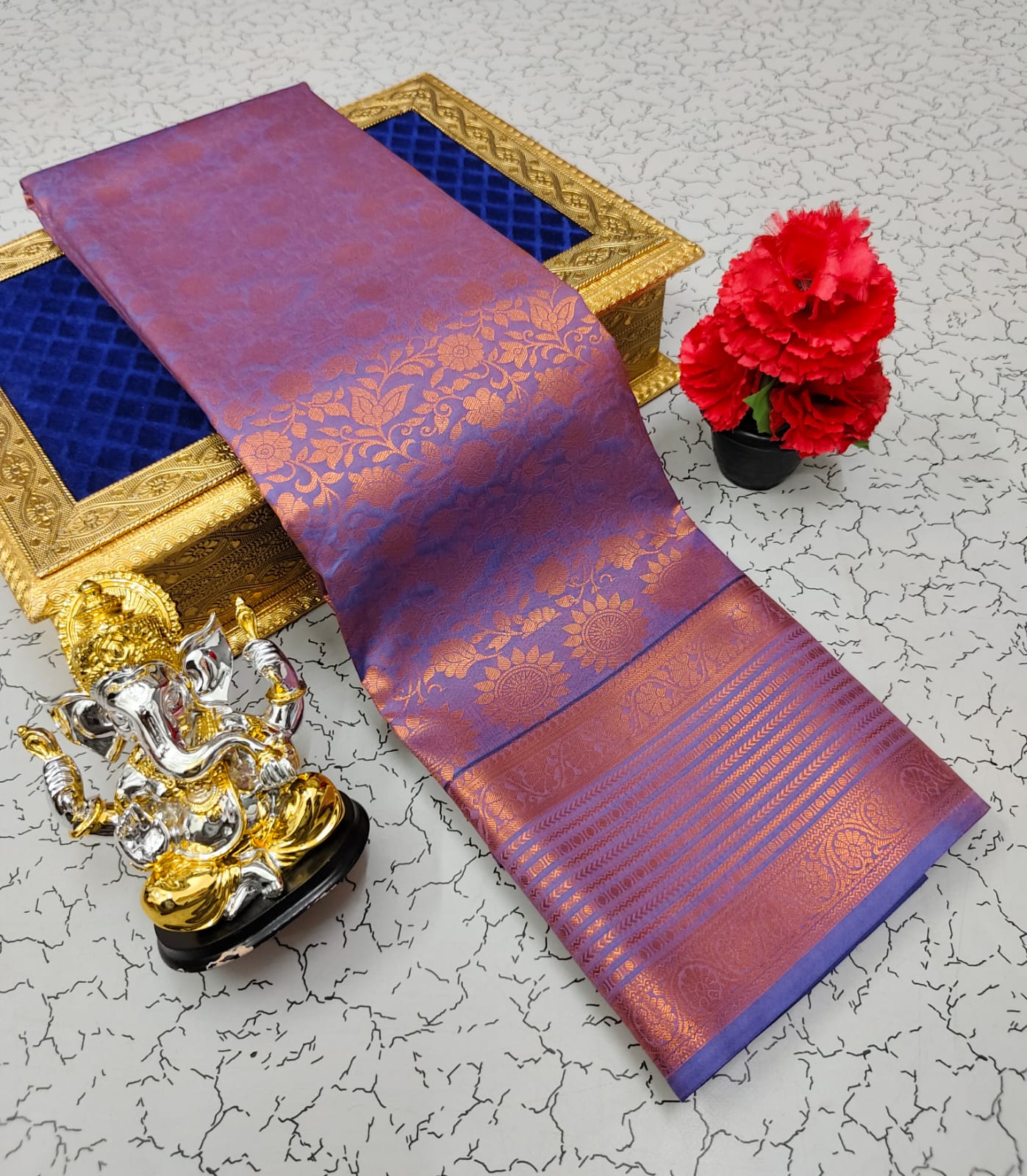 Samuthrika/Vasthrakala Fancy Silk Bridal Saree