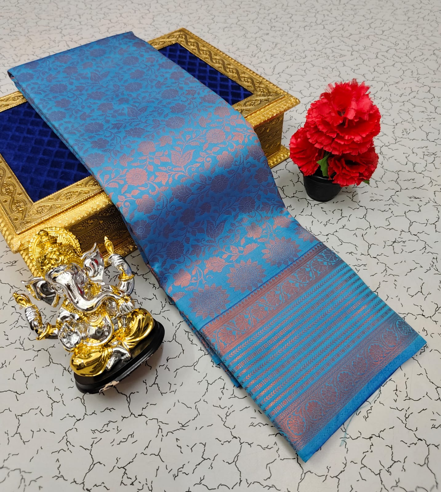 Samuthrika/Vasthrakala Fancy Silk Bridal Saree