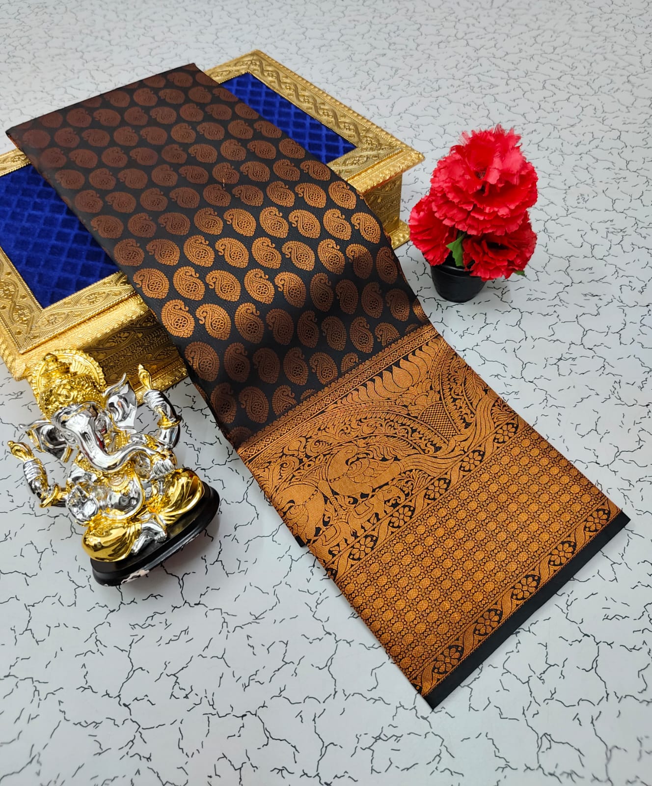Samuthrika/Vasthrakala Fancy Silk Bridal Saree