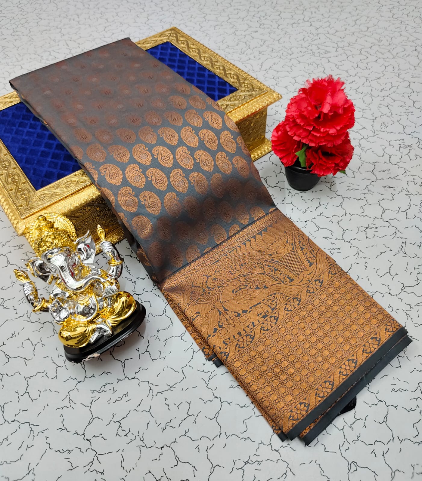 Samuthrika/Vasthrakala Fancy Silk Bridal Saree