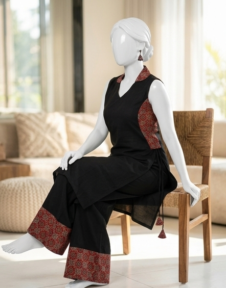 Ajrakh Cotton Co-ord Set