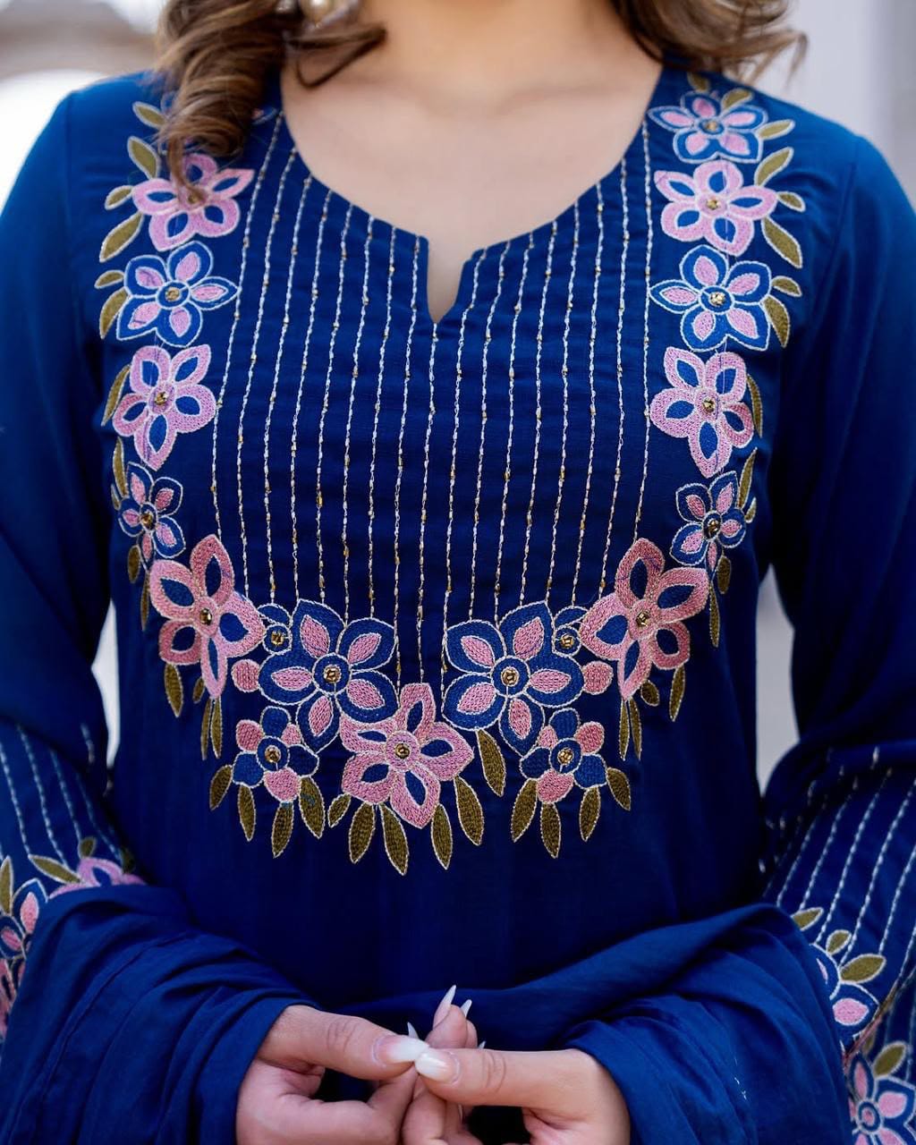 Cotton Kurti, Pant & Dupatta Set