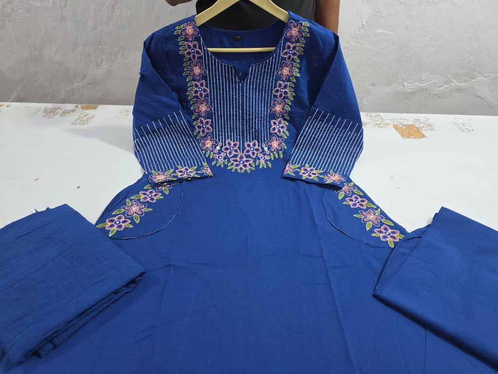 Cotton Kurti, Pant & Dupatta Set