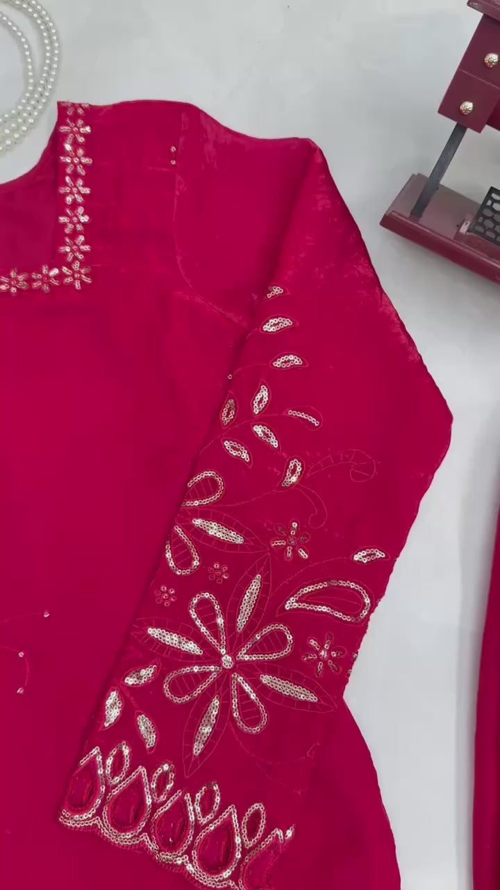 Ethnic Wear Designer Top, Bottom and Dupatta Set