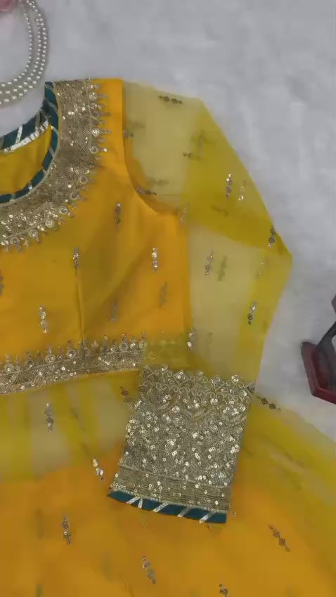 Designer Gown, Lehenga & Dupatta Set